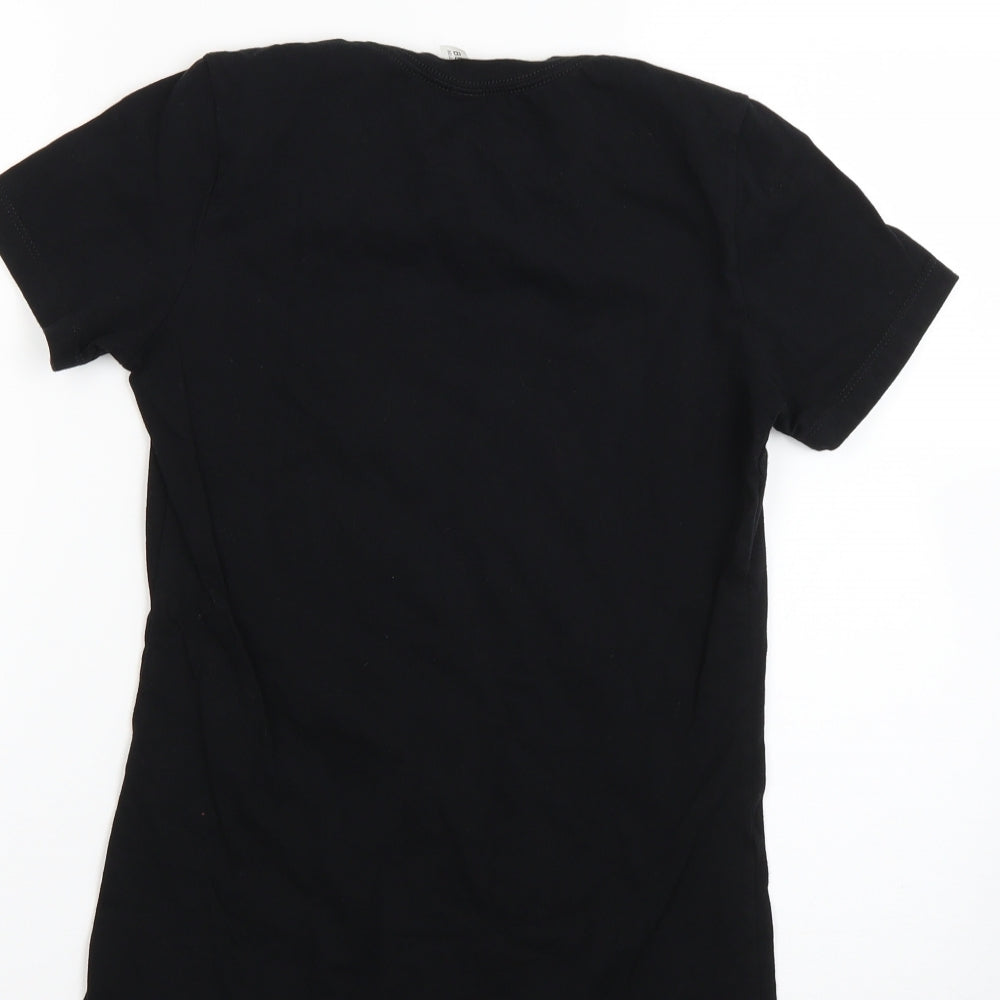 Bella Womens Black   Basic T-Shirt Size M  - Christmas