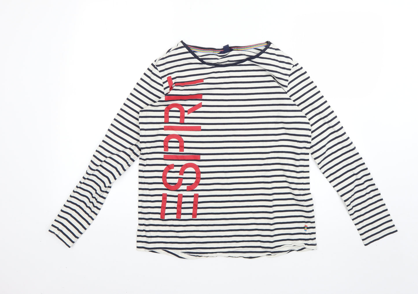 Esprit Womens White Striped  Basic T-Shirt Size S
