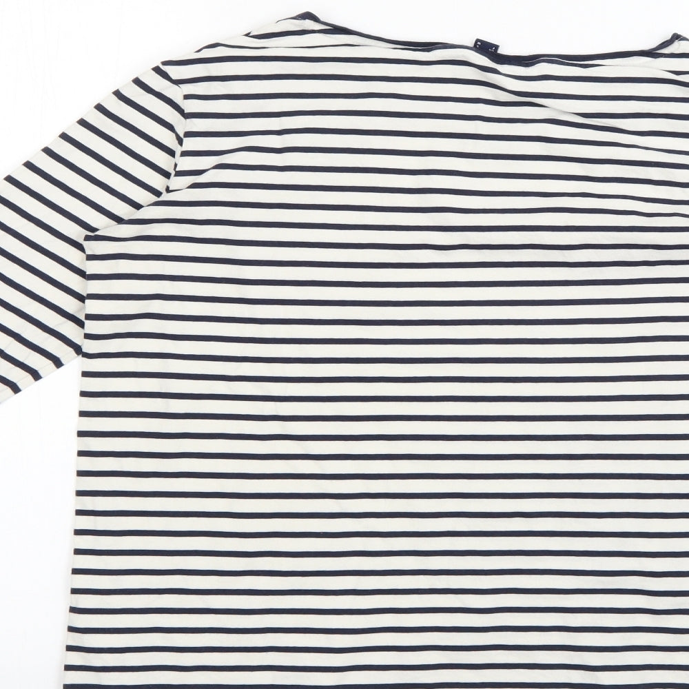 Esprit Womens White Striped  Basic T-Shirt Size S