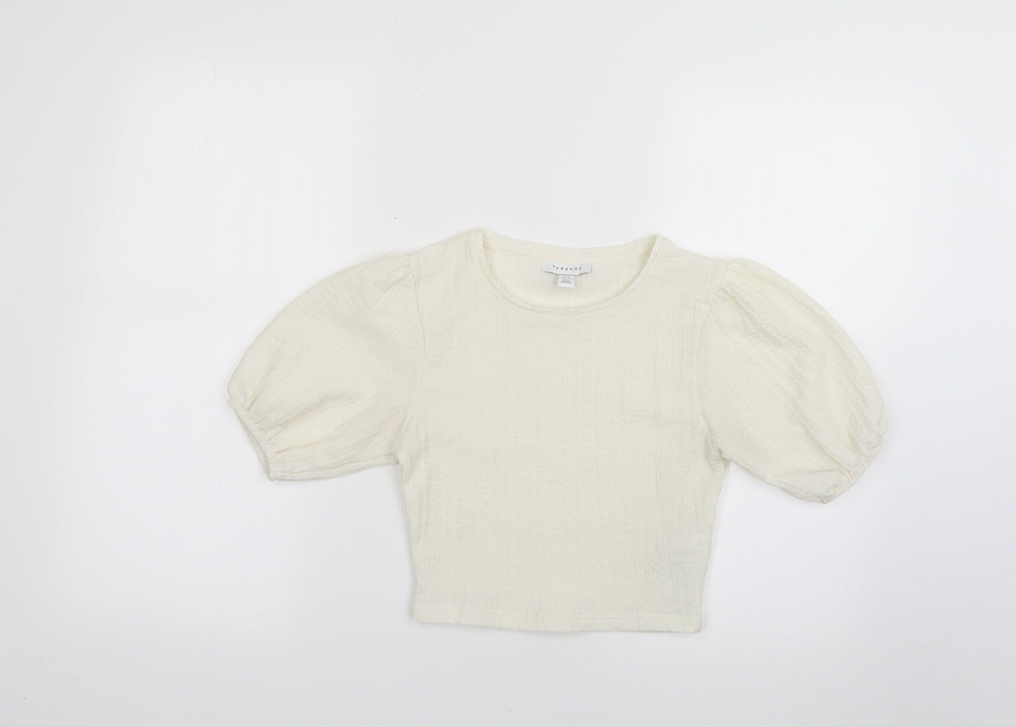 Topshop Womens Beige   Basic Blouse Size 8
