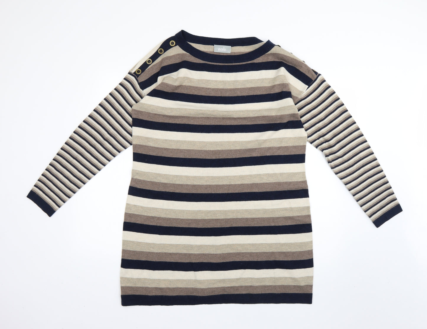 Wallis Womens Multicoloured Striped  Jumper Dress  Size L
