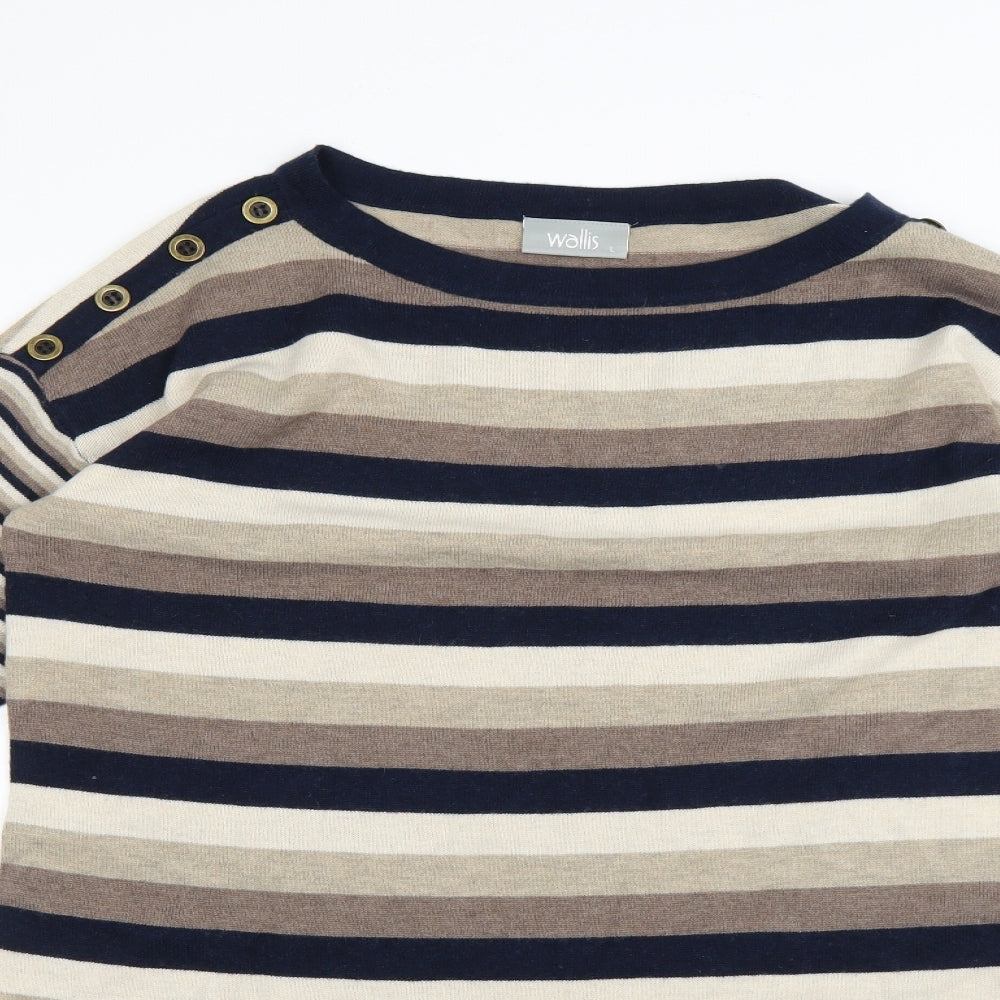 Wallis Womens Multicoloured Striped  Jumper Dress  Size L