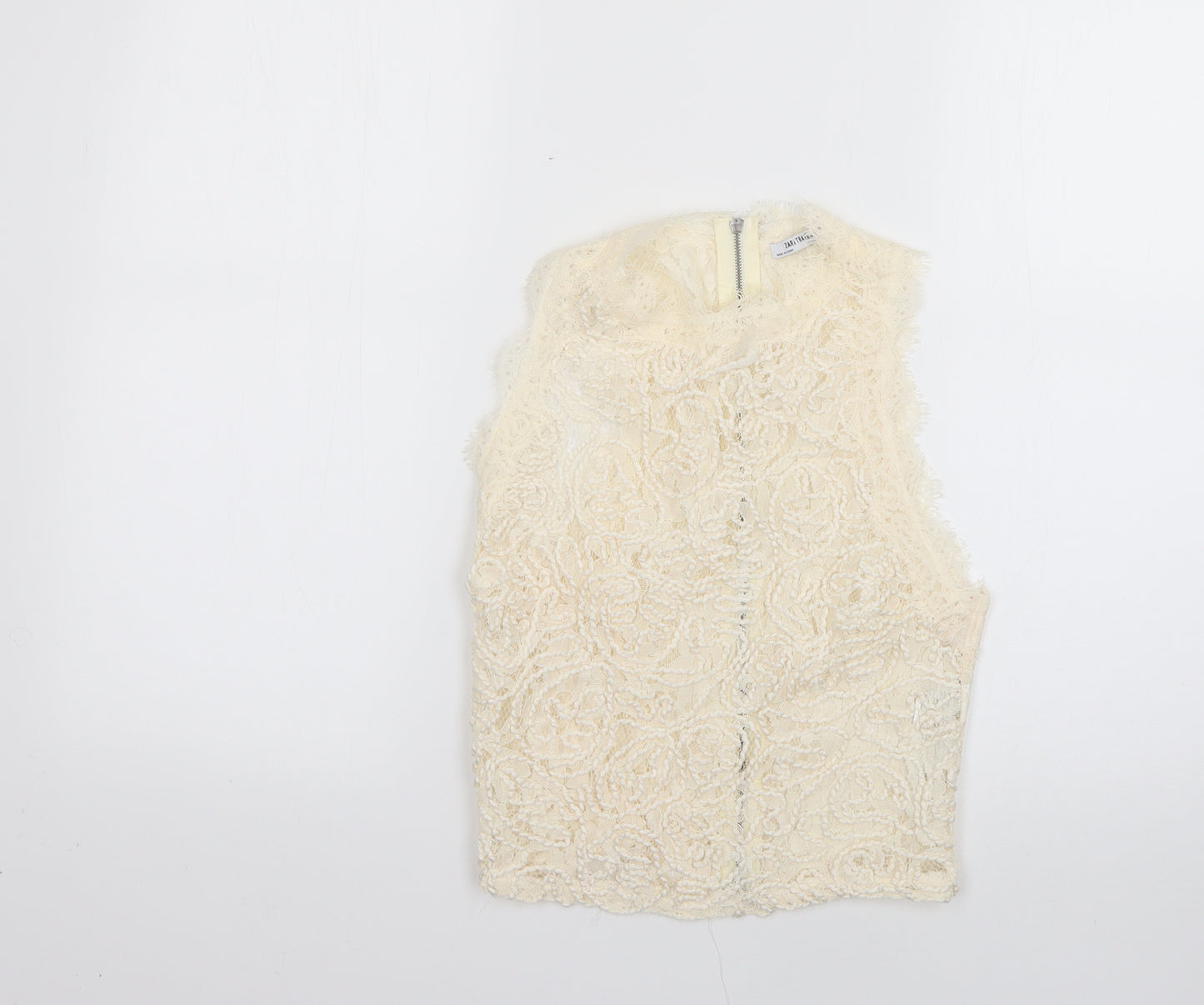 Zara Womens Beige   Basic T-Shirt Size S