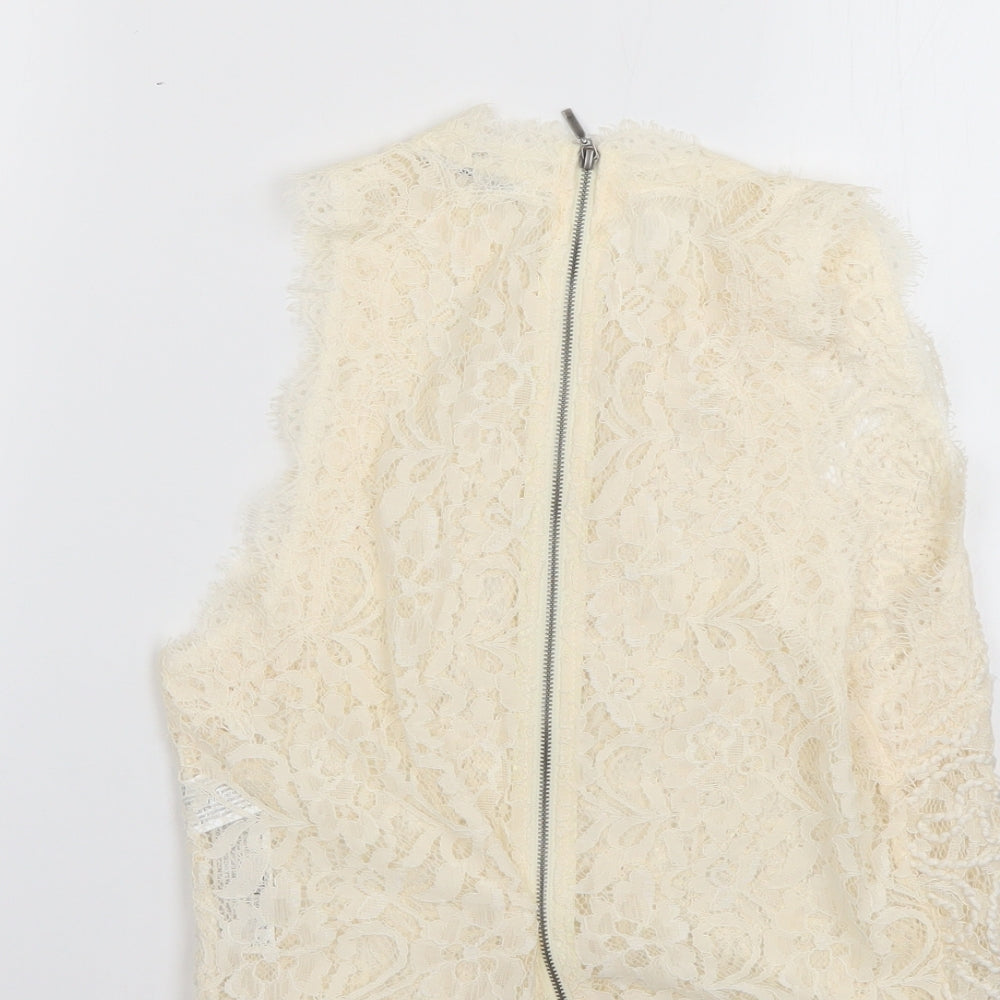Zara Womens Beige   Basic T-Shirt Size S