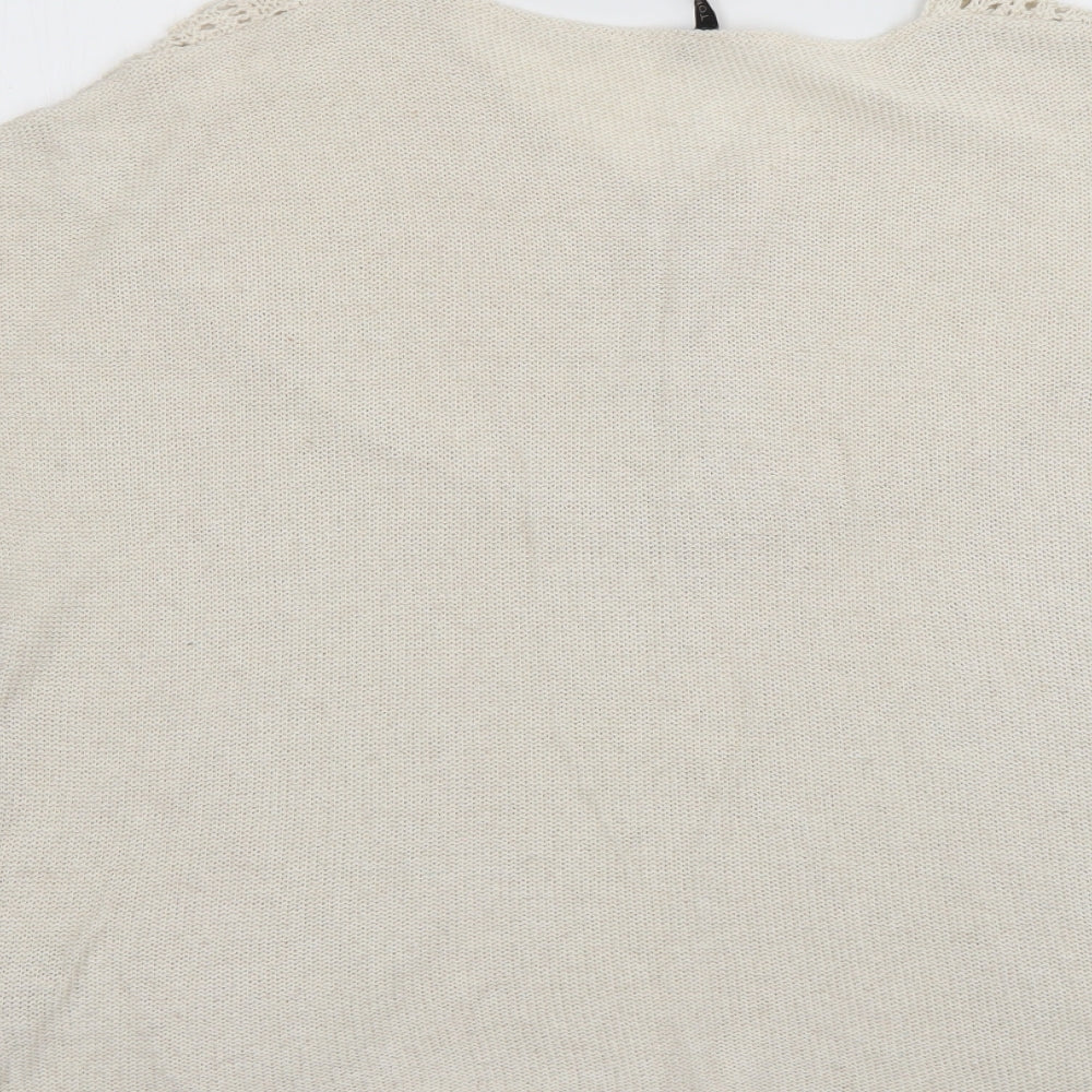 Topshop Womens Beige   Pullover Jumper Size 16