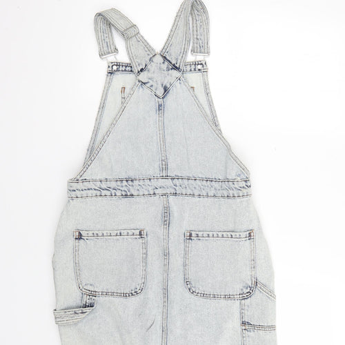 New Look Womens Blue   Pinafore/Dungaree Dress  Size 10