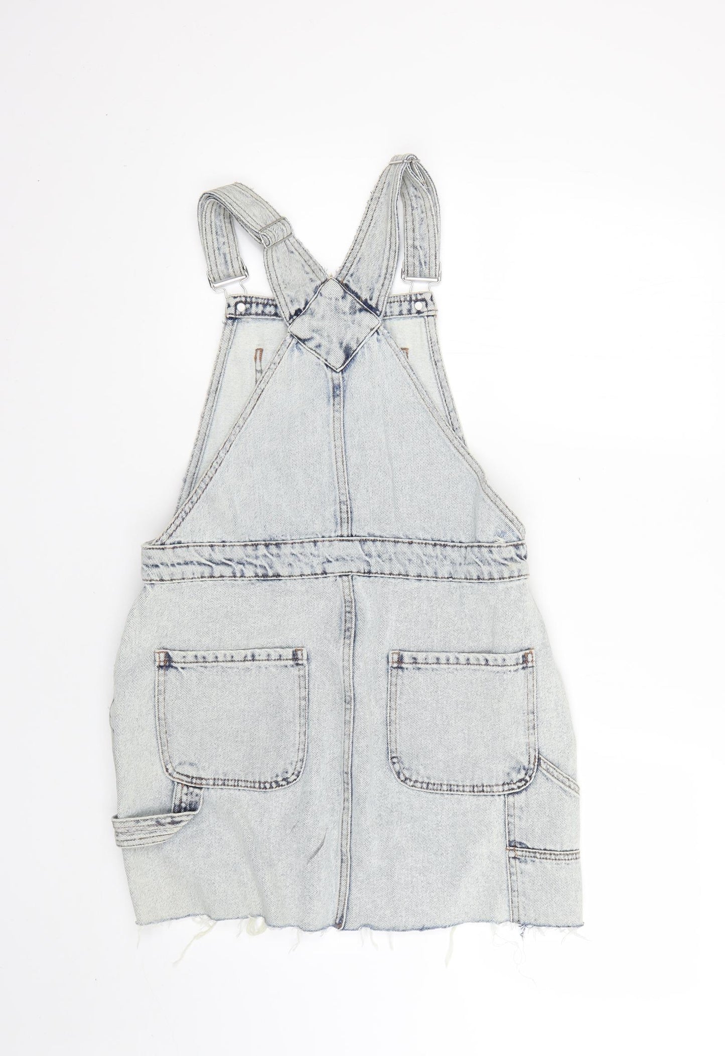 New Look Womens Blue   Pinafore/Dungaree Dress  Size 10