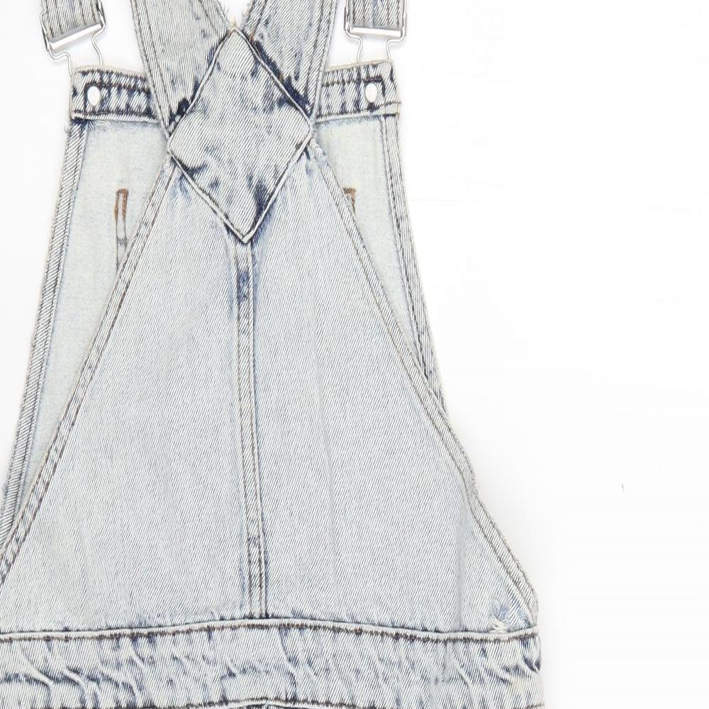 New Look Womens Blue   Pinafore/Dungaree Dress  Size 10