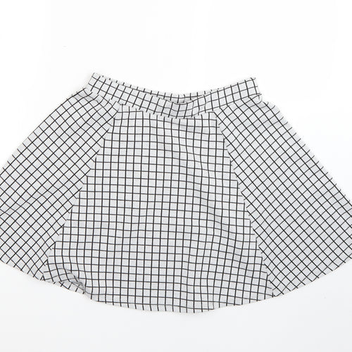 New Look Womens Multicoloured Check  Flare Skirt Size 10