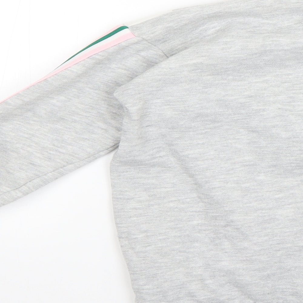 Primark Girls Grey Striped  Pullover Jumper Size 9-10 Years