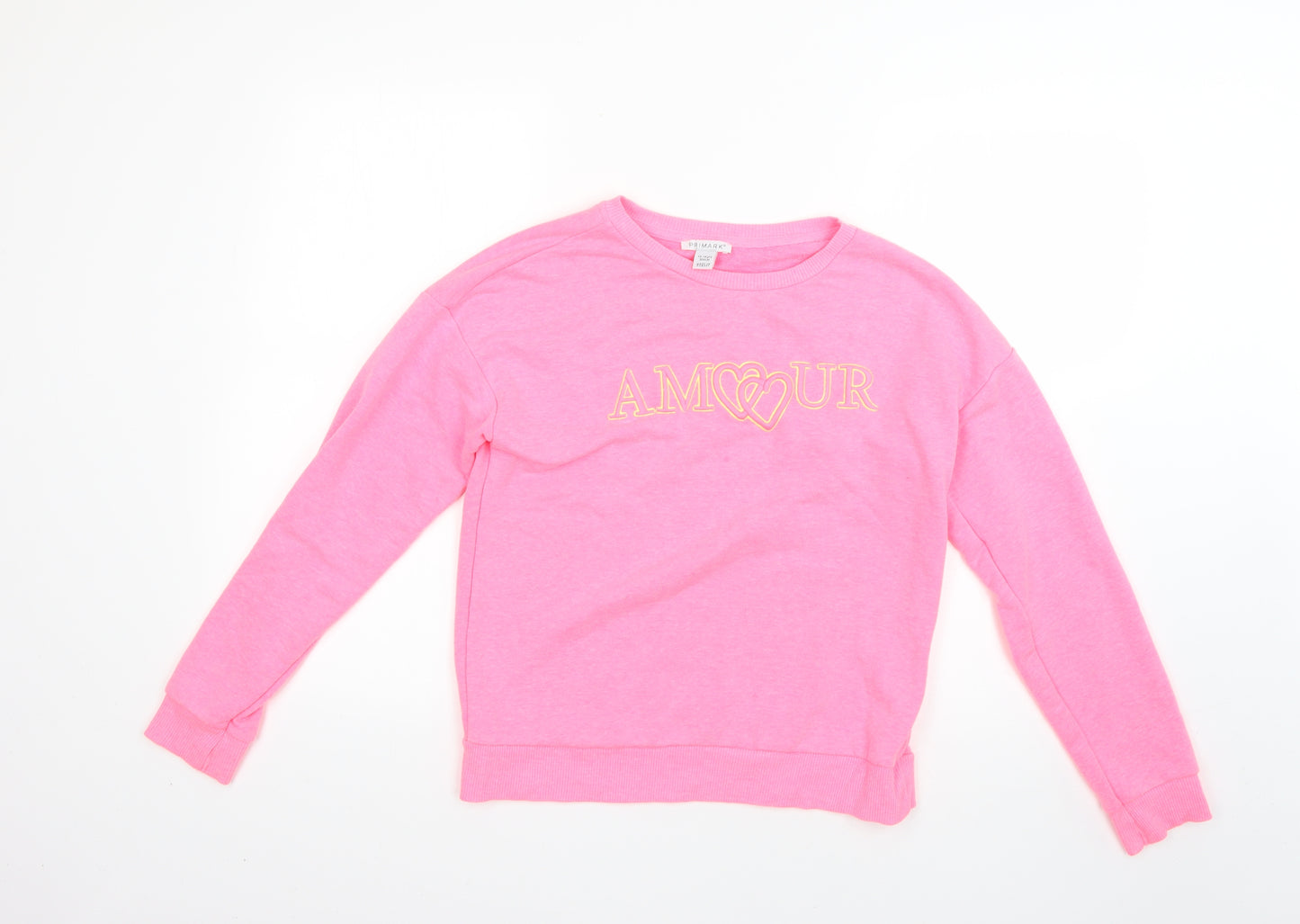 Primark Girls Pink   Pullover Jumper Size 13-14 Years