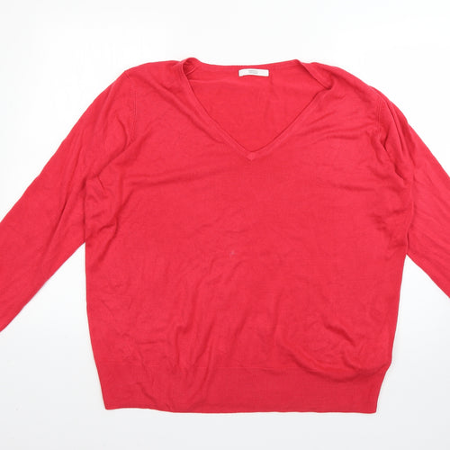 marks Womens Red   Pullover Jumper Size 20