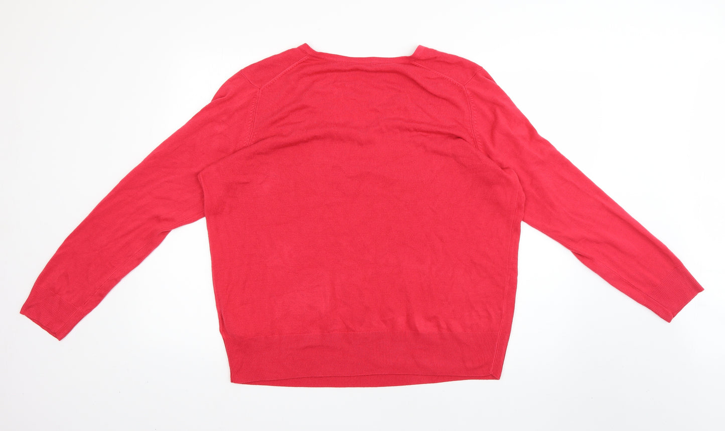 marks Womens Red   Pullover Jumper Size 20