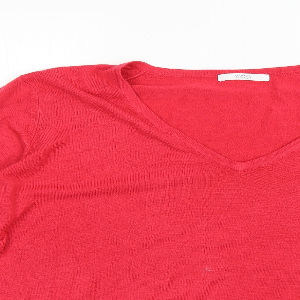 marks Womens Red   Pullover Jumper Size 20