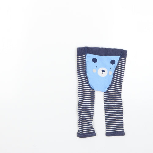Nutmeg Baby Blue Striped  Jogger Leggings Size 6-9 Months