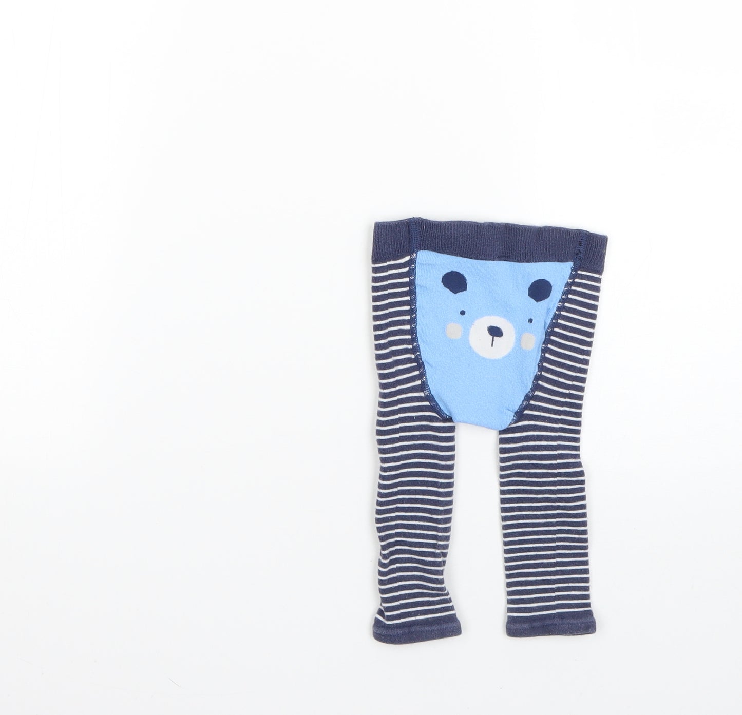Nutmeg Baby Blue Striped  Jogger Leggings Size 6-9 Months
