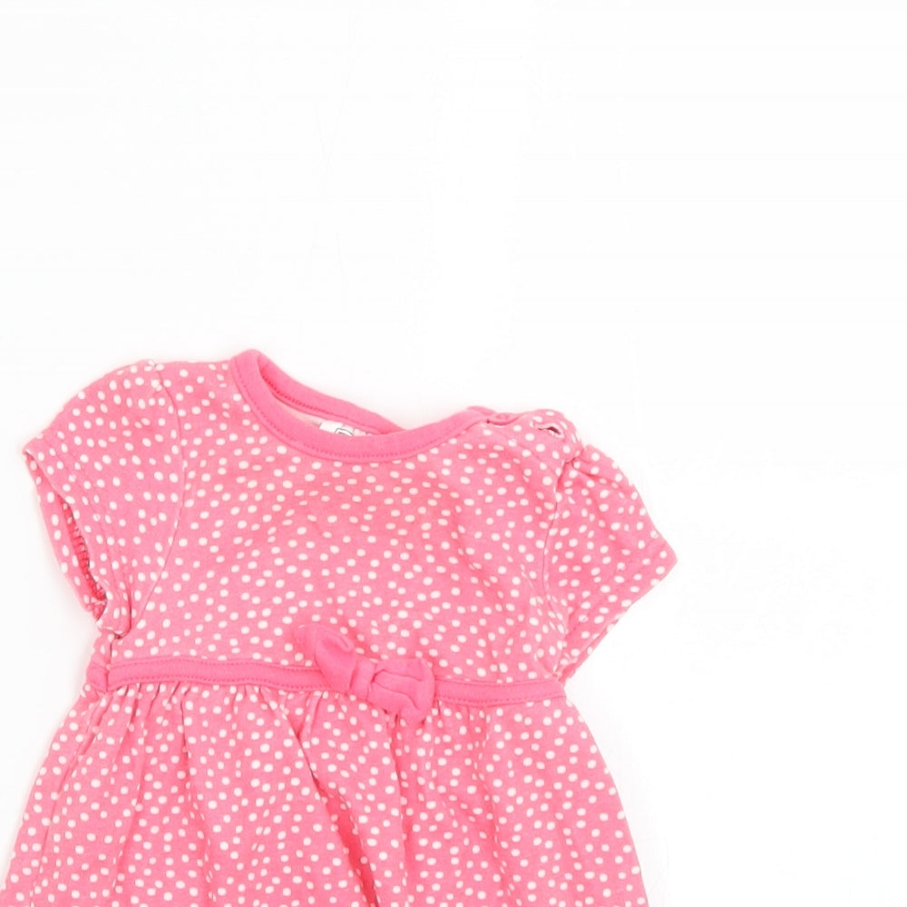 F&F Baby Pink Geometric  Fit & Flare  Size 0-3 Months