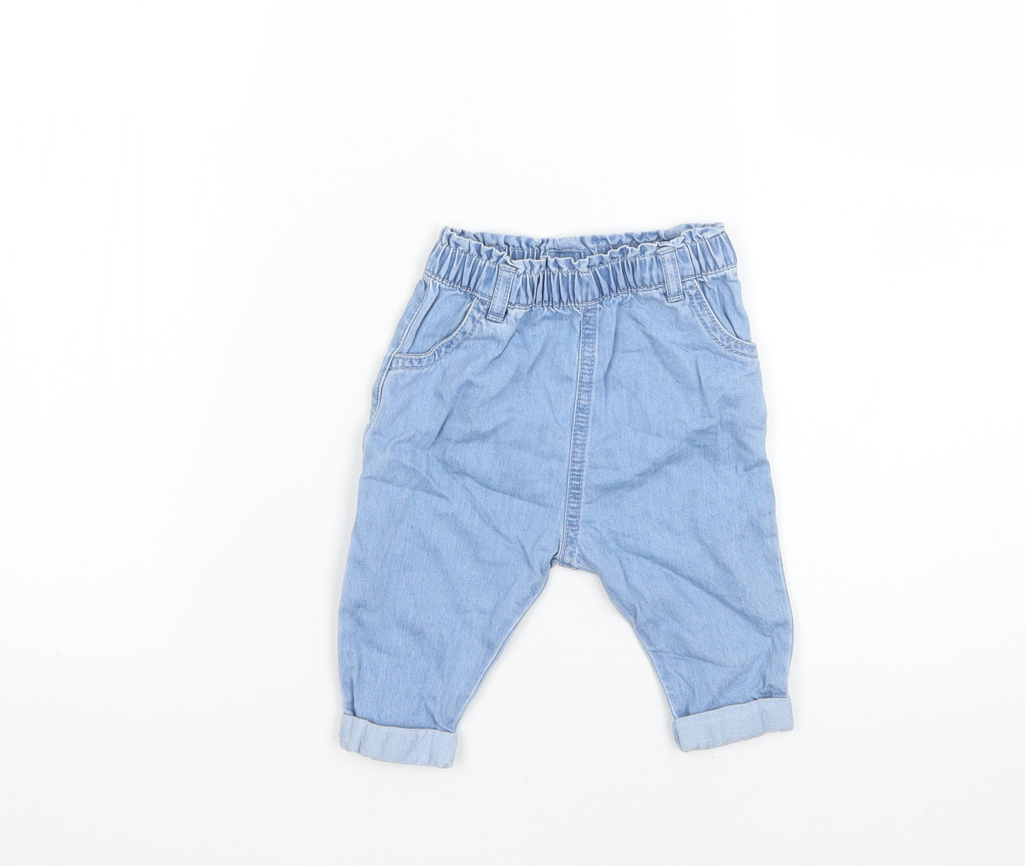 fred & flo Baby Blue   Cropped Trousers Size 0-3 Months