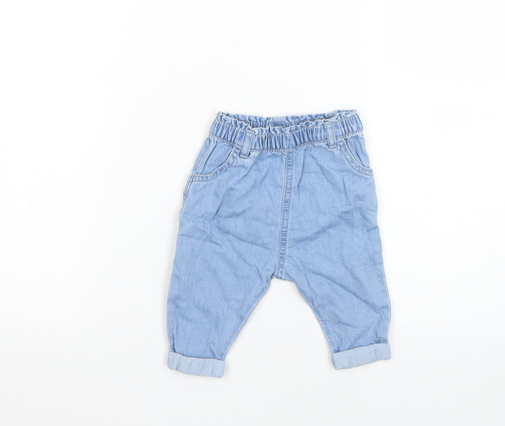 fred & flo Baby Blue   Cropped Trousers Size 0-3 Months
