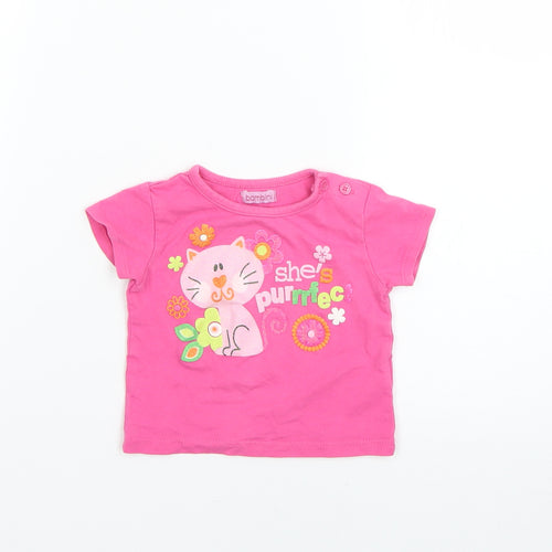 BHS Baby Pink   Basic T-Shirt Size 0-3 Months