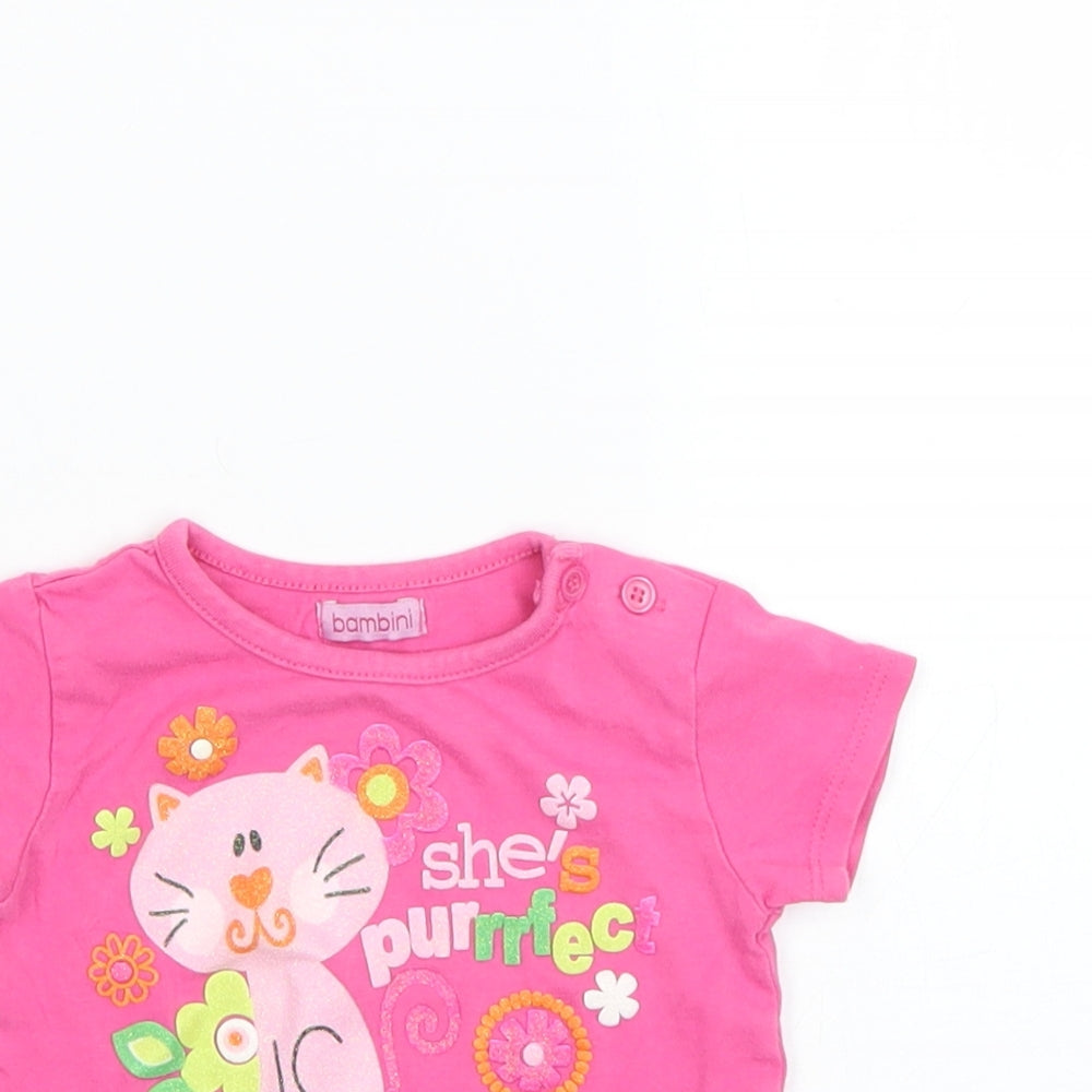 BHS Baby Pink   Basic T-Shirt Size 0-3 Months