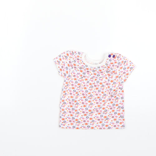 M&Co Baby Multicoloured Floral  Basic T-Shirt Size 0-3 Months