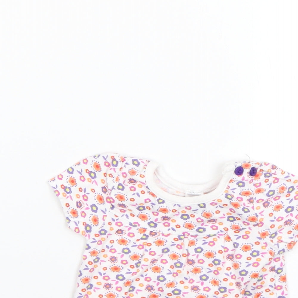 M&Co Baby Multicoloured Floral  Basic T-Shirt Size 0-3 Months