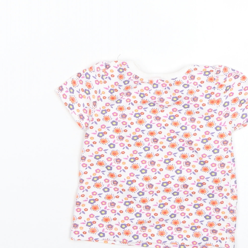M&Co Baby Multicoloured Floral  Basic T-Shirt Size 0-3 Months