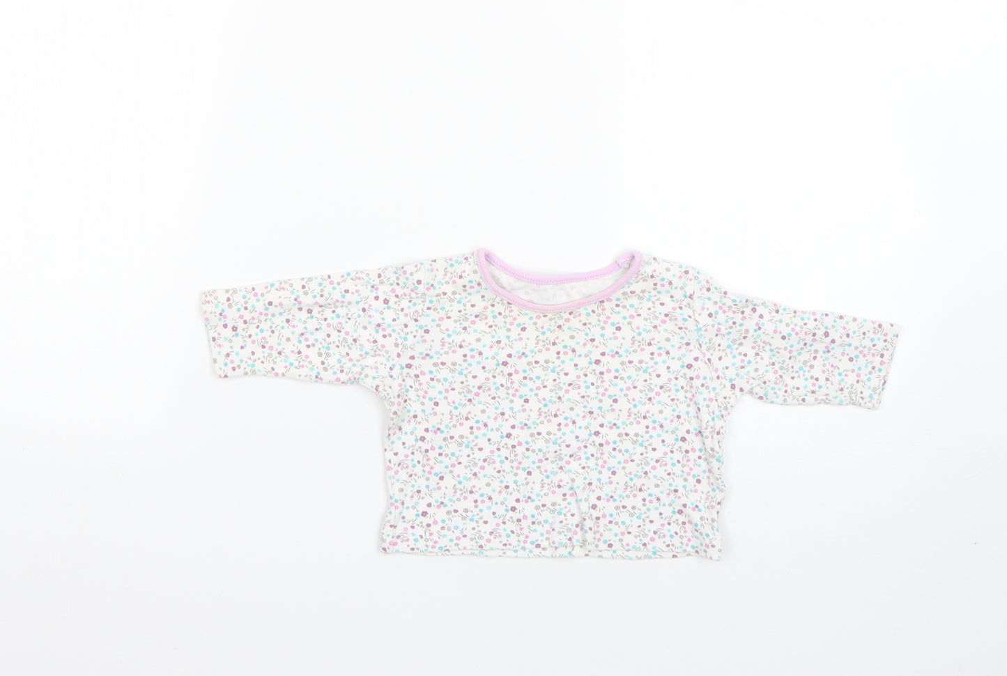 George Baby Multicoloured Floral  Basic T-Shirt Size 0-3 Months