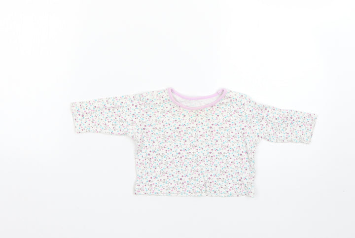 George Baby Multicoloured Floral  Basic T-Shirt Size 0-3 Months