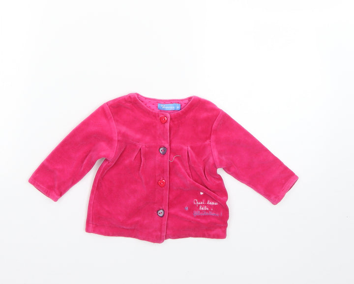 tout simplement Baby Pink   Basic Coat Coat Size 0-3 Months