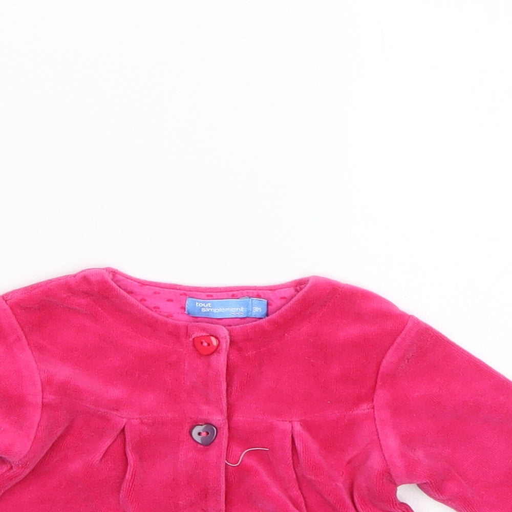 tout simplement Baby Pink   Basic Coat Coat Size 0-3 Months
