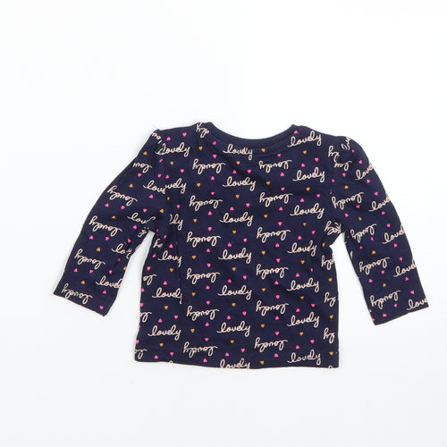 Primark Baby Blue Geometric  Basic T-Shirt Size 0-3 Months