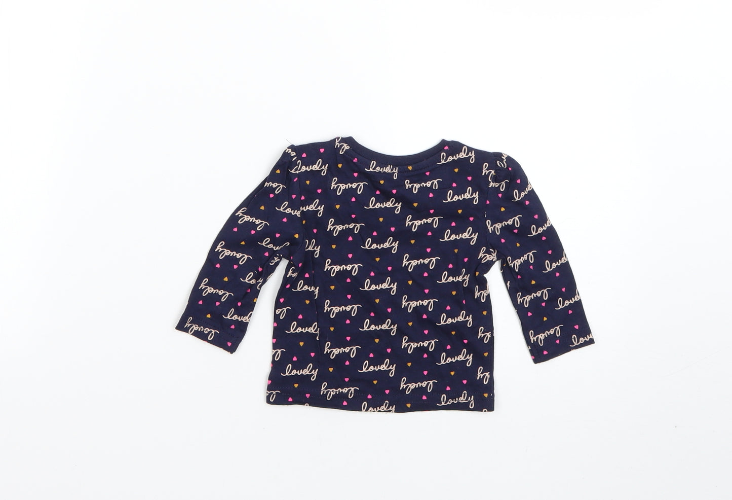 Primark Baby Blue Geometric  Basic T-Shirt Size 0-3 Months