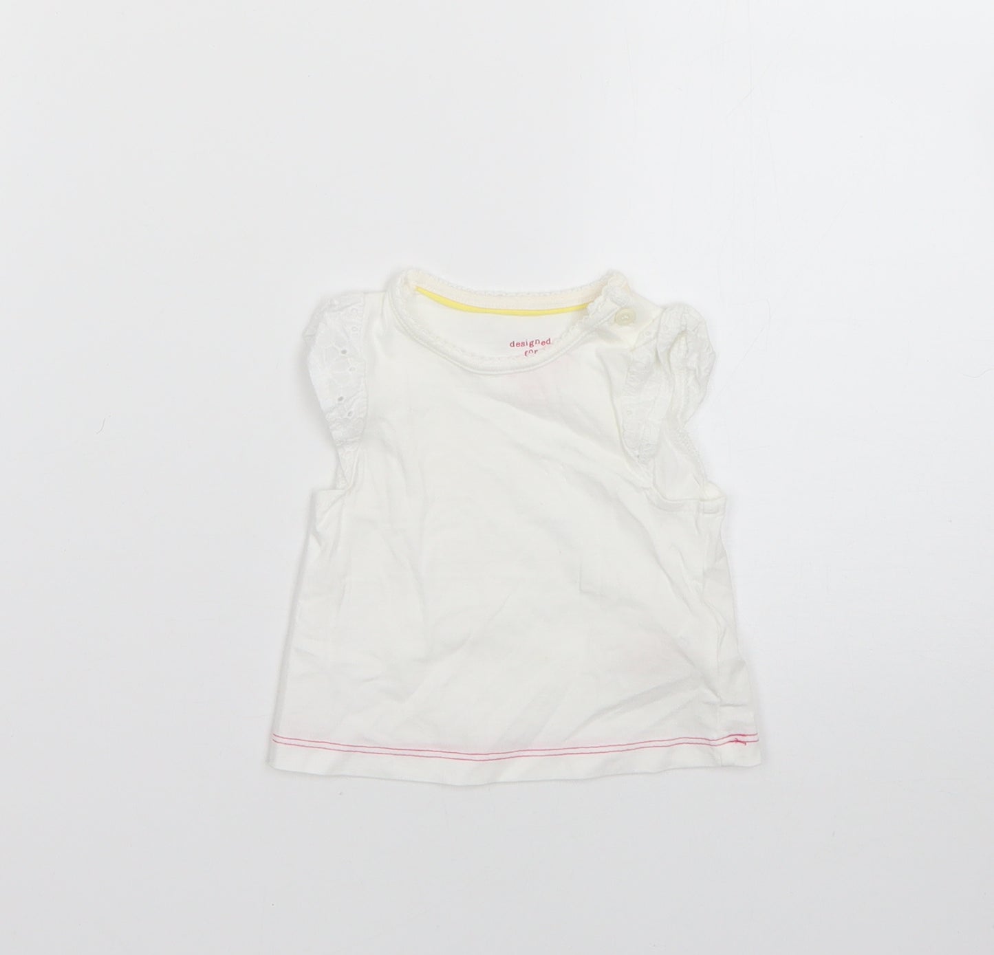 F&F Baby White   Basic T-Shirt Size 0-3 Months