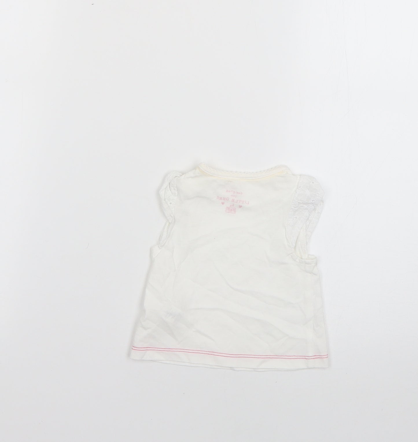 F&F Baby White   Basic T-Shirt Size 0-3 Months