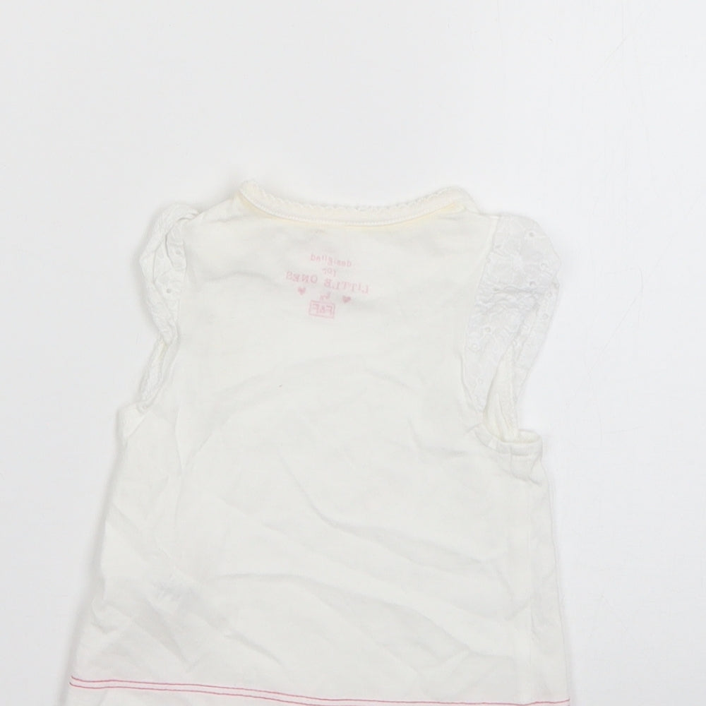 F&F Baby White   Basic T-Shirt Size 0-3 Months