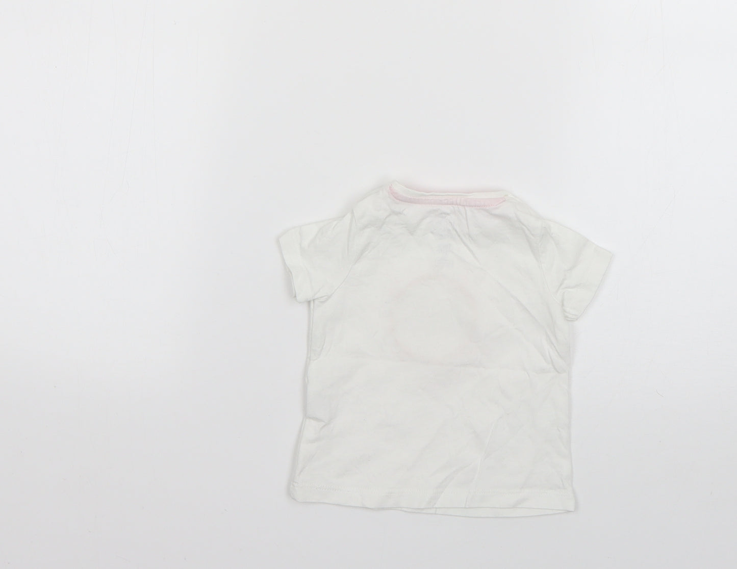 F&F Baby White Geometric  Basic T-Shirt Size 0-3 Months
