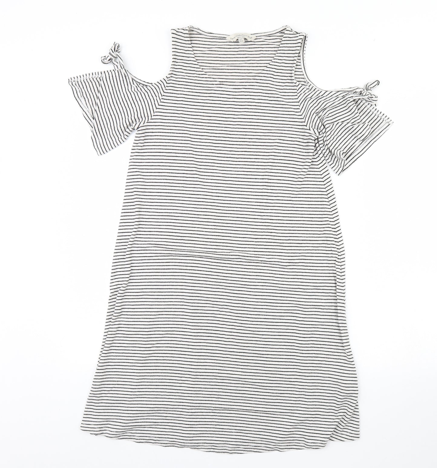 F&F Womens White Striped  Mini  Size 10