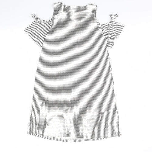F&F Womens White Striped  Mini  Size 10