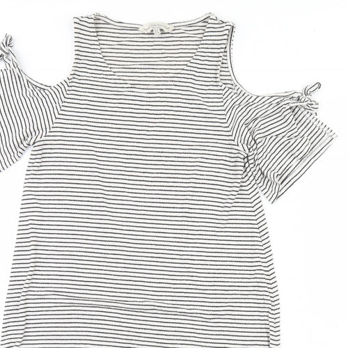 F&F Womens White Striped  Mini  Size 10