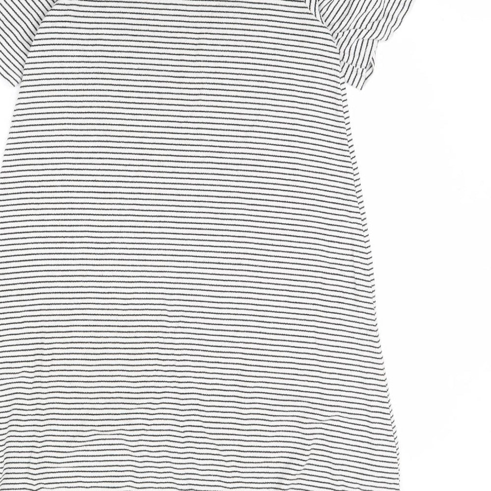 F&F Womens White Striped  Mini  Size 10