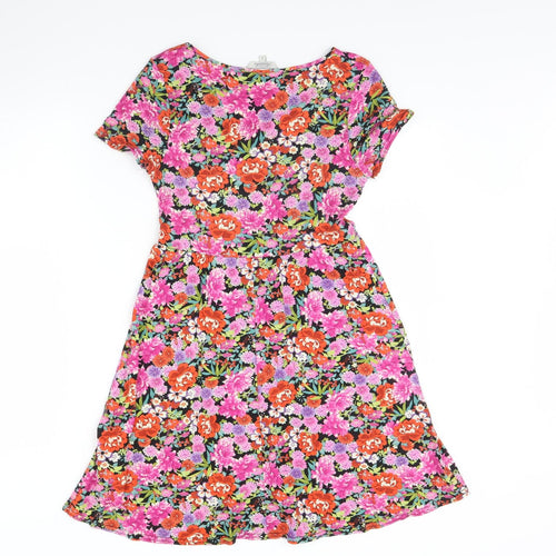 Peacocks Womens Multicoloured Floral  Mini  Size 8