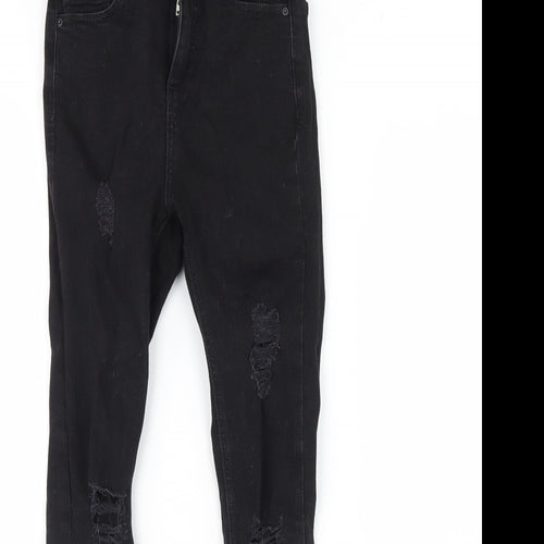 Denim & Co. Womens Black  Denim Skinny Jeans Size 6 L28 in