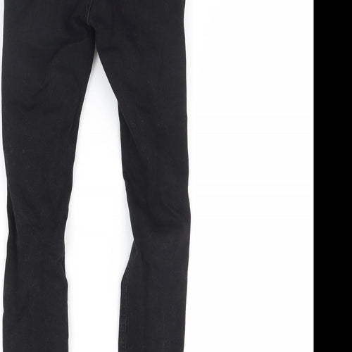 Denim & Co. Womens Black  Denim Skinny Jeans Size 6 L28 in