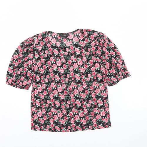 Primark Womens Black Floral  Basic Blouse Size S