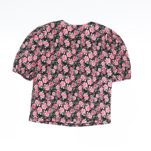Primark Womens Black Floral  Basic Blouse Size S
