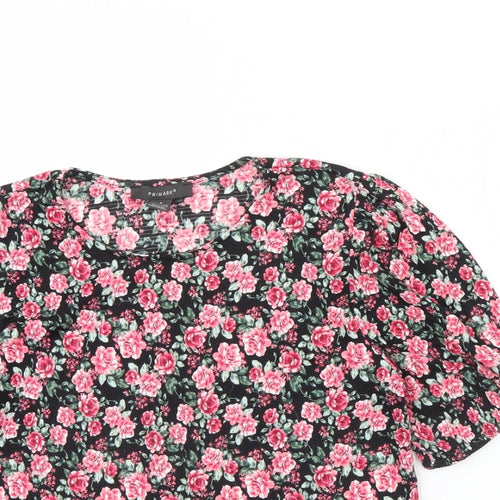 Primark Womens Black Floral  Basic Blouse Size S