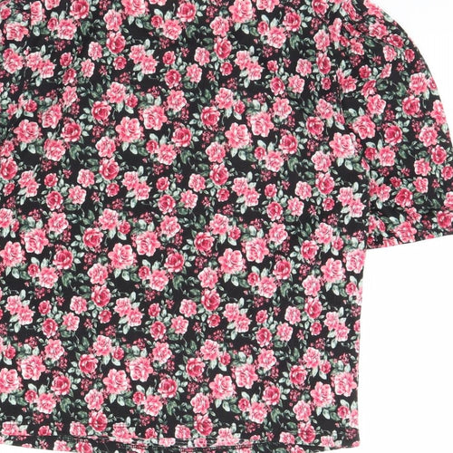 Primark Womens Black Floral  Basic Blouse Size S