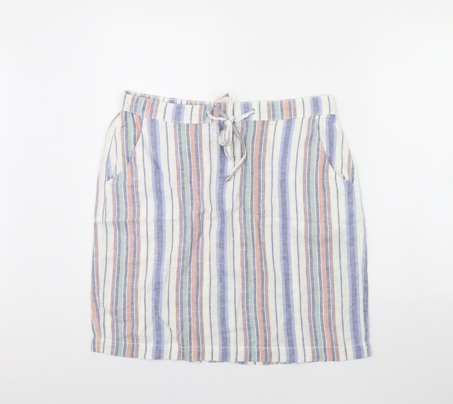 Papaya Womens Blue Striped  Mini Skirt Size 16
